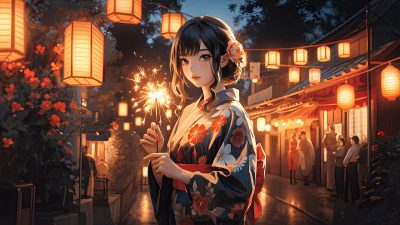 动漫壁纸制作幕后视频封面，画师在数位板前创作进击的巨人4K壁纸的过程记录